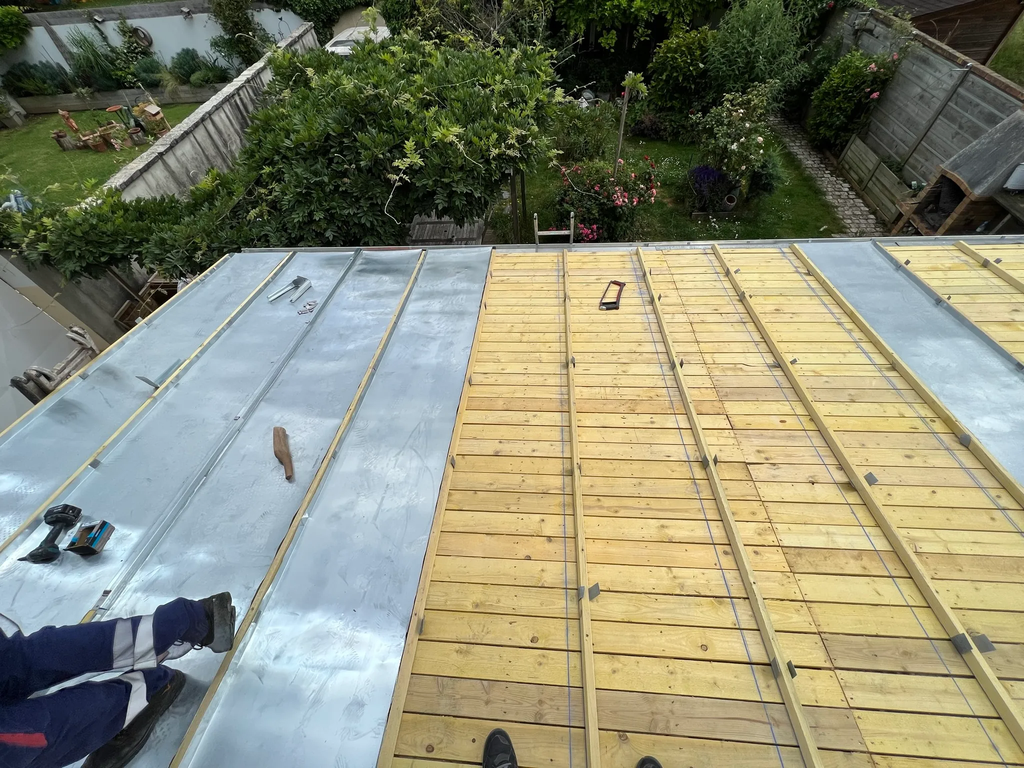 Réfection d'une toiture en zinc à Verrière-le-Buisson